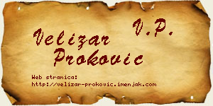 Velizar Proković vizit kartica